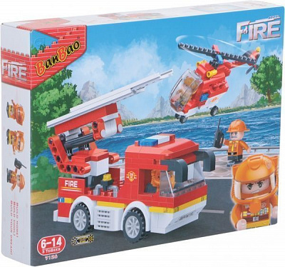 Конструктор BanBao Пожарные Авто и вертолет