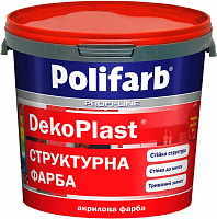 Краска акриловая Polifarb DekoPlast мат белый 16кг 
