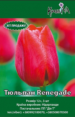 Луковица Тюльпан Renegade 3 шт. 