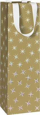 Пакет подарочный Adaria gold 11x10.5x36 см STEWO