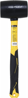 Киянка Compass 450 г чорна гума фібергласова ручка CP-RH0450-BL