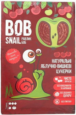 Конфеты BobSnail натуральные яблочно-вишневые 60 г