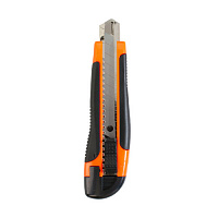 Нож канцелярский H-Tone 18 мм оранжевый с резиновыми вставками JJ40609 