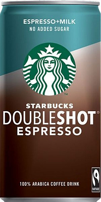 Енергетичний напій STARBUCKS кавовий Doubleshot Espresso без цукру 0,25 л