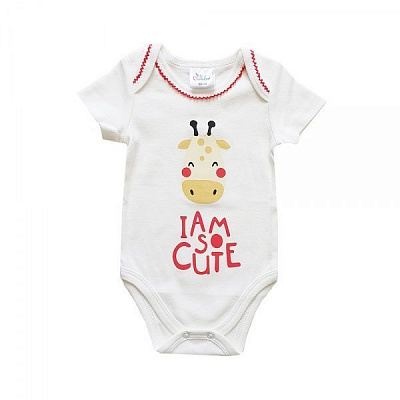 Боді для дівчаток для дівчинки Colibri р.86 молочний/із принтом G3081k