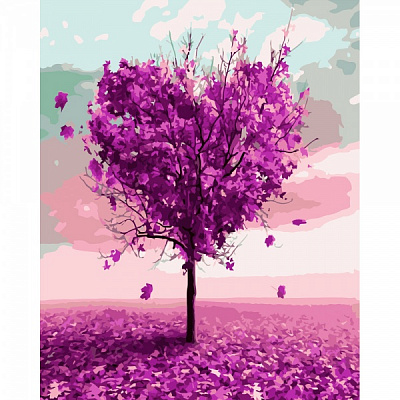 Раскраска по номерам Strateg Дерево влюбленных мечтаний 40х50 см GS097