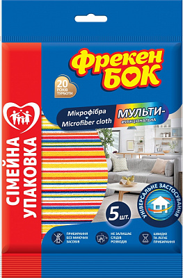 Салфетки из микрофибры Фрекен Бок 30x30 см 5 шт./уп. мульти