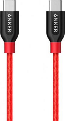 Кабель Anker USB Type-C – USB Type-C 0,9 м червоний (A8187H91) Powerline