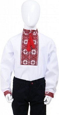 Вишиванка для хлопчиків Сварга Красунчик р.140-146 червоно-чорний