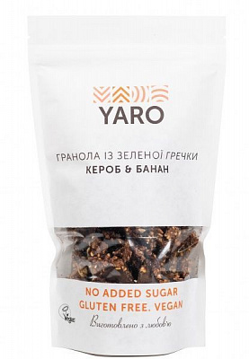 Гранола YARO из зеленой гречки Кероб и банан 200 г 