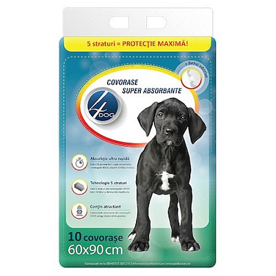 Пелюшки 4DOG DELUXE 60х90 см 10 шт. для собак
