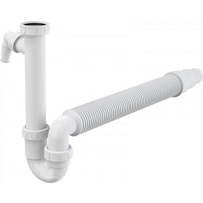 Сифон для кухонной мойки Alca Plast с накидной гайкой 6/4 