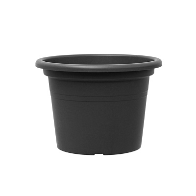 Вазон пластик BASIC ROUND 30 см круглый темно-серый 8,5 л TeraPlast (33001030005)