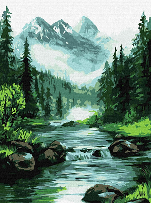 Картина по номерам Таинственный источник 30х40 см Ideyka