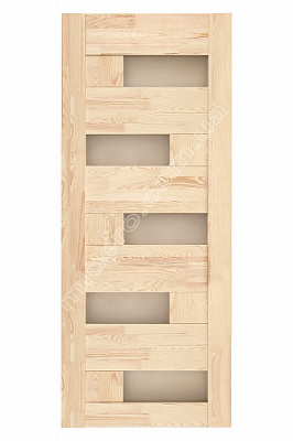 Дверное полотно Домінант-Вуд Мозаика 2-1 – полустекло 600х2000х36 ПО 600 мм под покраску 