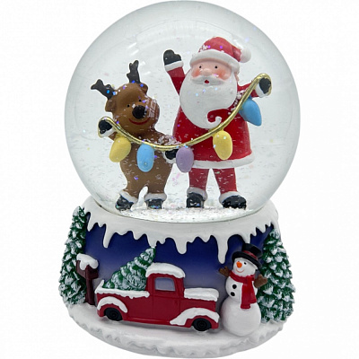 Куля новорічна Zhongyang Economic Санта з Лосиком ZY29496
