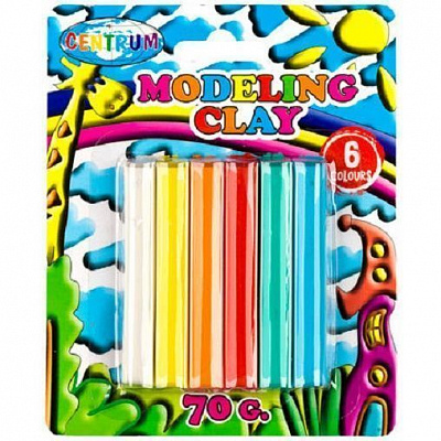 Пластилін Супер м'який 6 кольорів 70 г 80825 Centrum