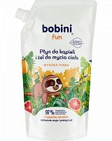 Дитячий гель для купання Bobini з ароматом цитрусу Fun дой пак 500 мл