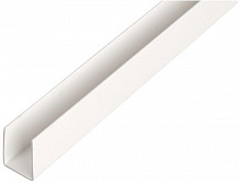 Профіль U — подібний, пластиковий білий 2000х10х10х1,00 мм