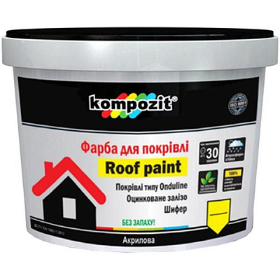 Краска Kompozit для кровли красно-коричневая 10 л