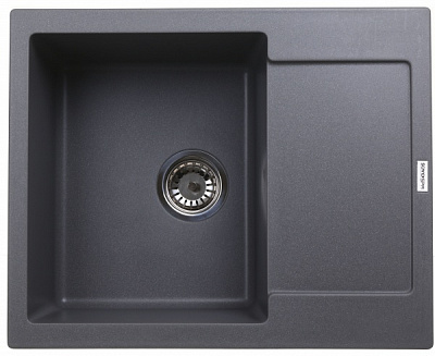 Мойка для кухни ScandiSPA Compact 615 серая с сифоном 