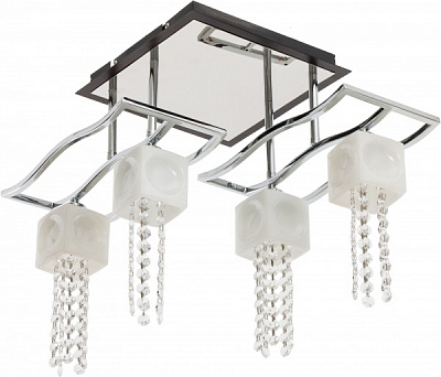 Люстра стельова Інтерклас НСБ 03-4хХХ-272 4xG9 чорний/хром 82303-4