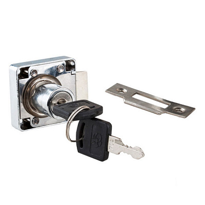 Замок мебельный KL-338-22 врезной с защелкой DC