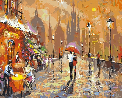 Картина по номерам Вечер в городе bk_1306 40x50 см BookOpt 