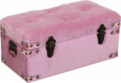 Сундук-пуф Art&Crafts Велюр пудровый 50х25х23 см 