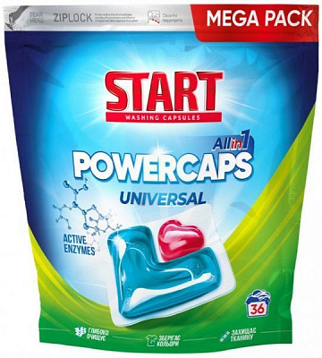Капсулы для машинной стирки START Universal 36 шт.