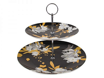 Блюдо круглое 2-ярусное 25 см 924-610 Lefard 