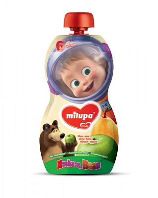 Пюре Milupa Яблоко и груша для детей от 6 месяцев 100 г 