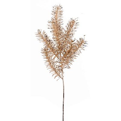 Веточка декоративная YES! Fun Пушистая золото глиттер 51 см 973902 