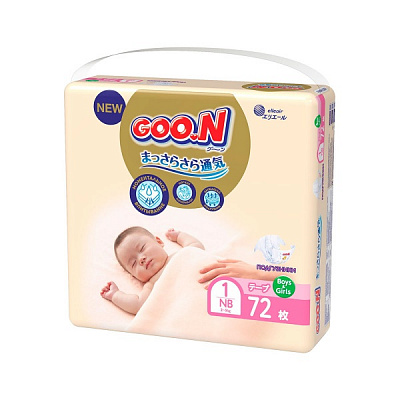 Подгузники Goon Premium Soft для новорожденных до 5 кг (1 (NB) 72 шт.