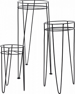 Подставка для растений настенная 32 см черный 