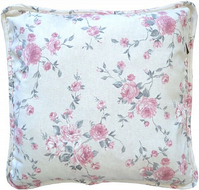 Подушка декоративная Bella 45x45 см розовые розы Прованс 