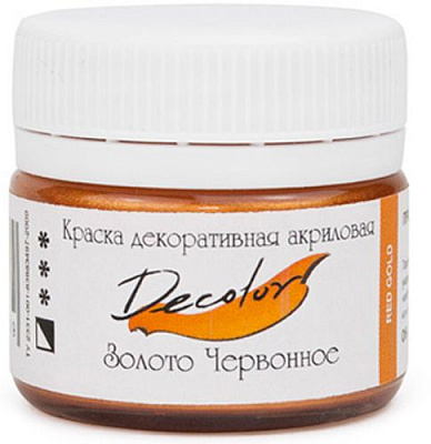 Акрил для декора Красное Золото 50 мл Деколор ТАИР