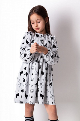 Платье Mevis р.128 серый 4316 