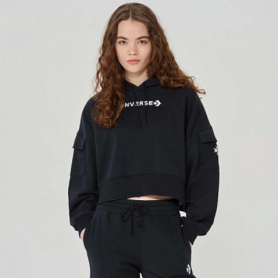 Джемпер Converse FASHION CROP HOODIE 10024527-001 р. S чорний