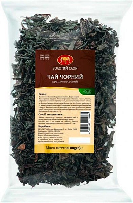 Чай черный Золотой Слон крупнолистовой 4820186121186 100 г 