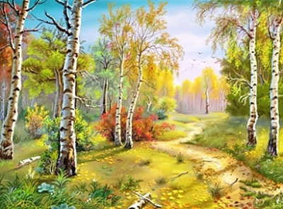 Набір для творчості зі стразами на підрамнику Лісова стежка 30х40 см Діамантові ручки