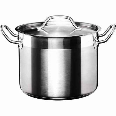 Кастрюля из нержавеющей стали с крышкой 16 л