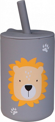 Чашка Tryco з соломинкою силікон попелясто-блакитний TR-392823