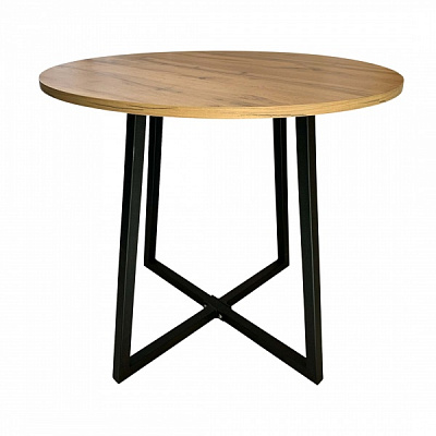 Стол круглый на металлической основе Stern Дуб Тахо 750х800 мм 