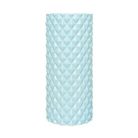 Ваза керамическая голубая Труба оригами 33 см