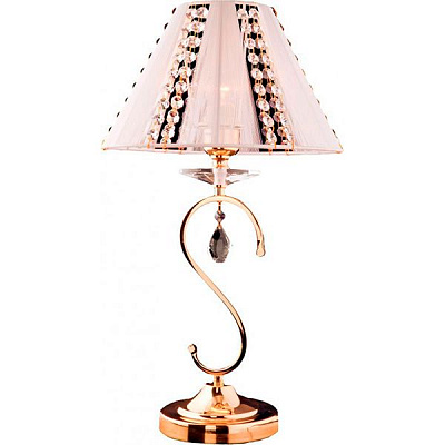 Настільна лампа декоративна Strotskis Lantana 1x40 Вт E14 білий/золото 3419/1T