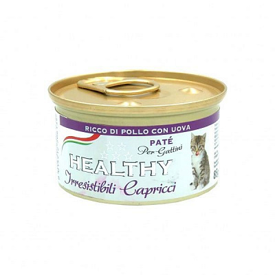 Корм Healthy Irresistibli Capricci курица и яйцо 85 г