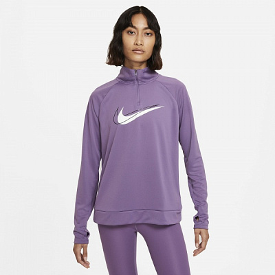 Джемпер Nike W NK DF SWSH RUN HZ MDLYR DD4902-574 р. S фиолетовый