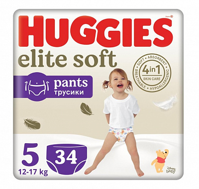 Підгузки-трусики Huggies ES Pant (5) Mega 12-17 кг 34 шт.