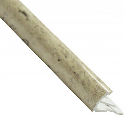 Уголок для плитки ОМиС внешний ПВХ 9 мм 2,5м мрамор ниагара 